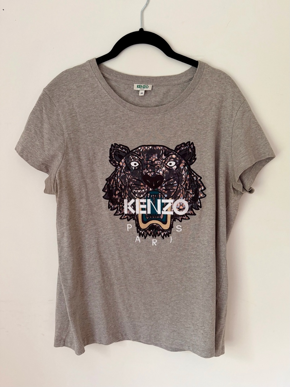 KENZO Icon Tiger embroidered cotton-jersey T-shirt - rare